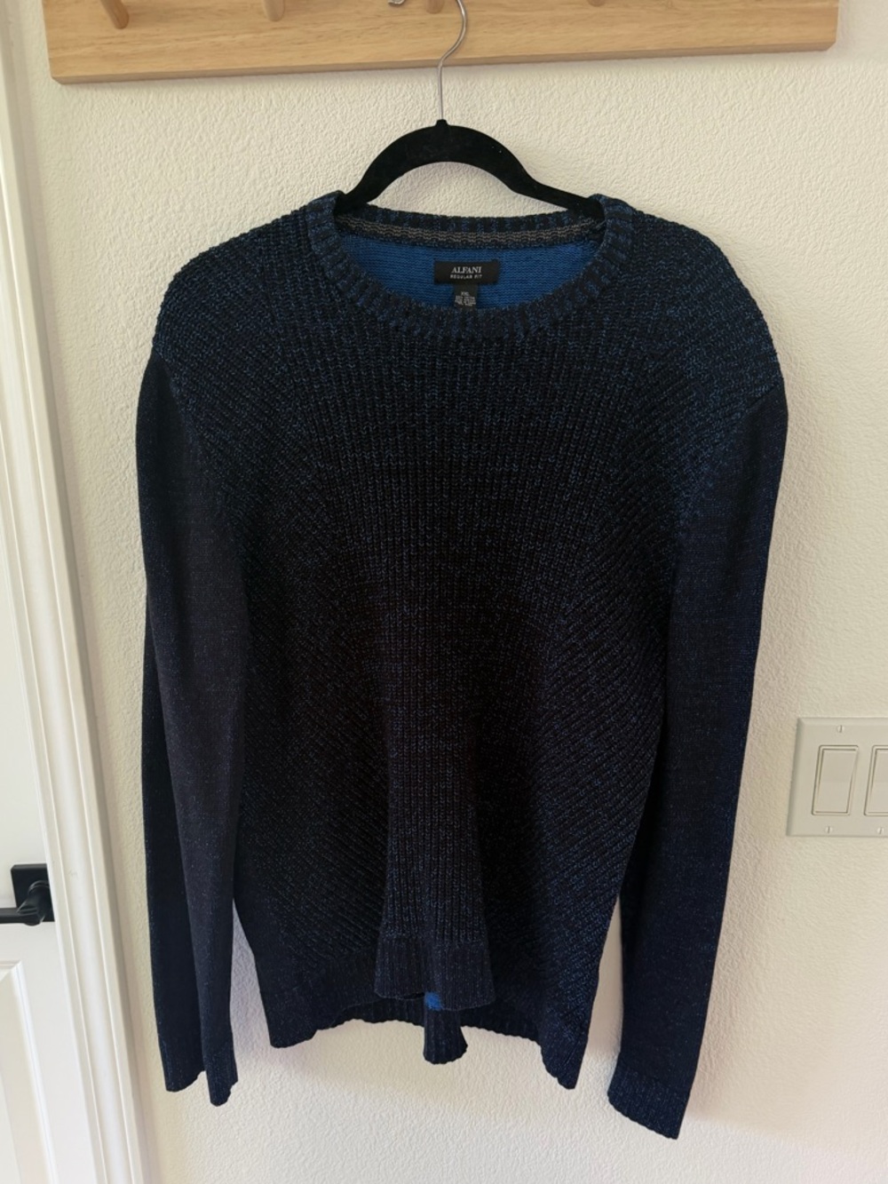 Alfani Men's Dark Navy Crewneck Knit Sweater